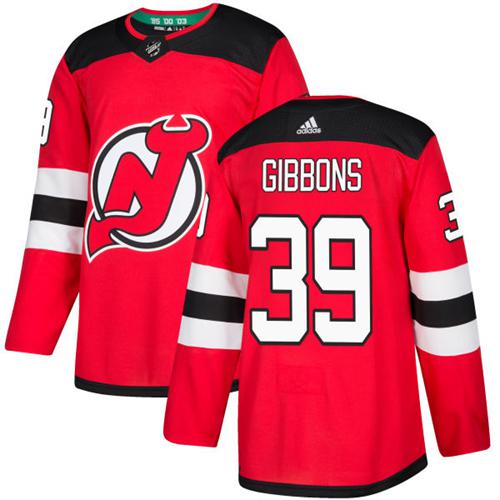 Adidas Men New Jersey Devils 39 Brian Gibbons Red Home Authentic Stitched NHL Jersey